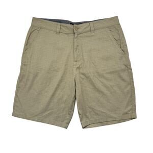 O’NEILL Tan Plaid Walking Chino Woven Shorts Size 36 Mens Preppy Dad